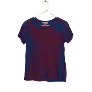 Fitz + Eddi Striped Tee Size: Small Color: Red & Blue